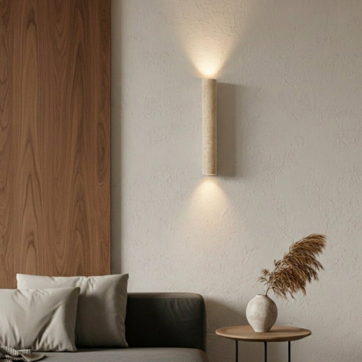 Minimalist Travertine Wall Lamp